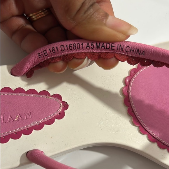 Cole Haan Pink and White Scalloped Sandals - Picture 7 of 7